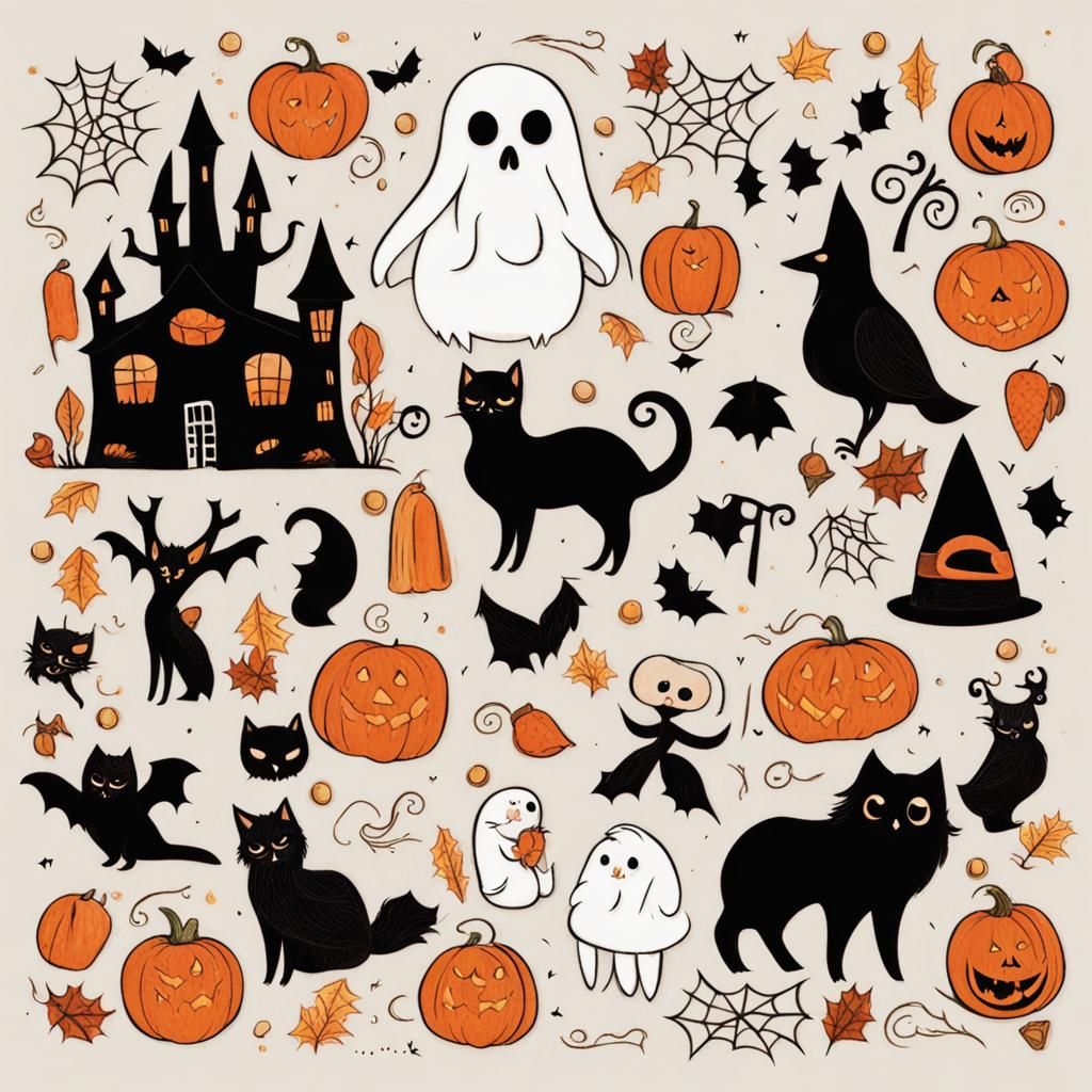 Halloween Emojis: Spooky AI-Generated Image