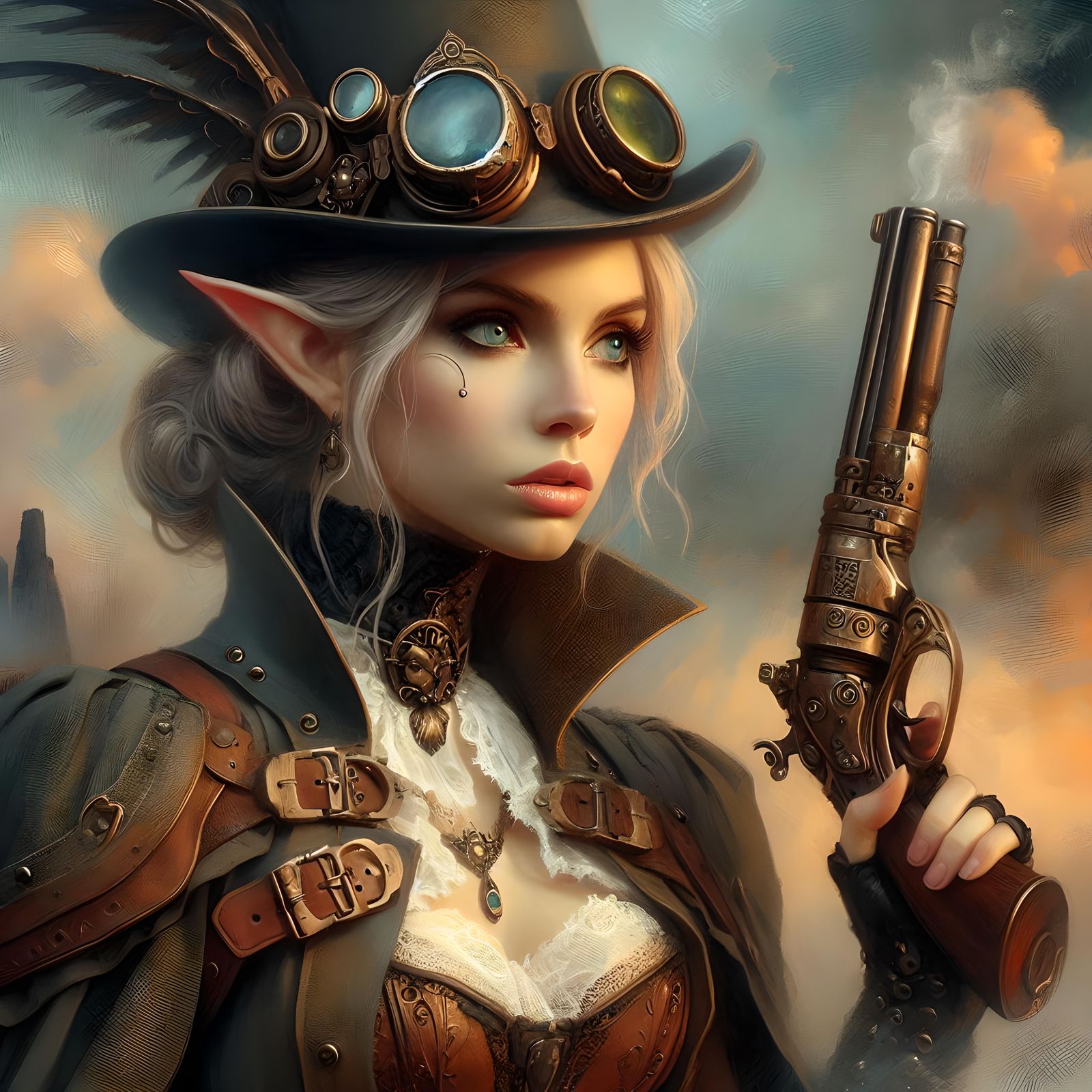 Steampunk Elf Pistoleer #4