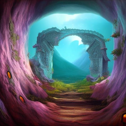 Keyhole to the Otherworld: Detailed Fantasy Concept Art