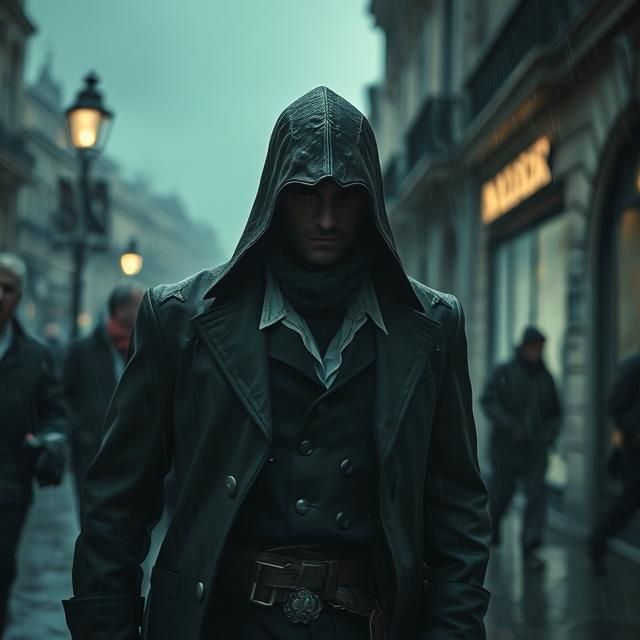 ASSASSIN'S CREED WALKING IN VINTAGE PARIS, FRANCE.