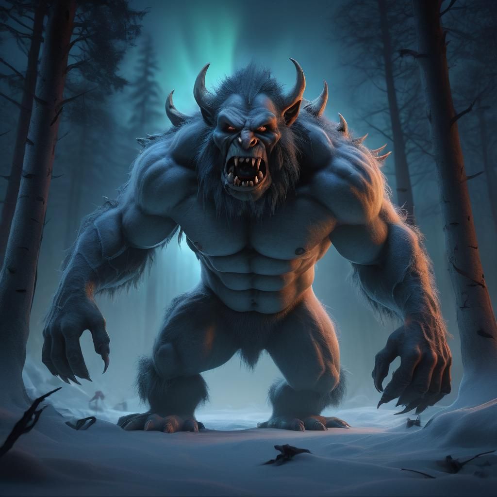 Frost Troll ️ - AI Generated Artwork - NightCafe Creator