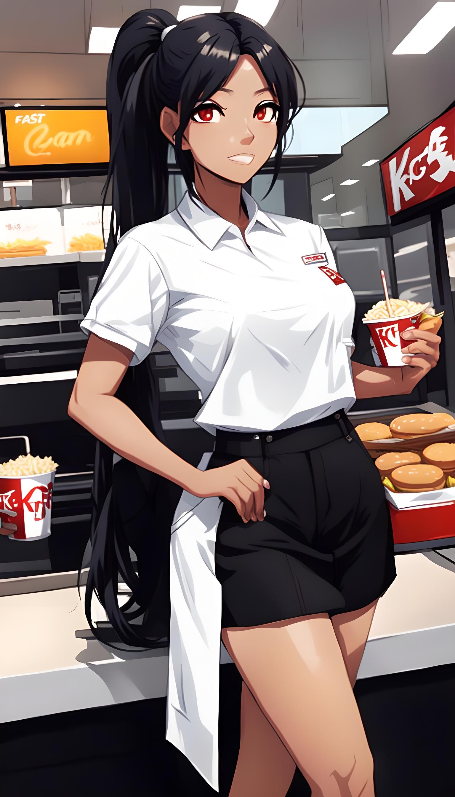 Girl at KFC.