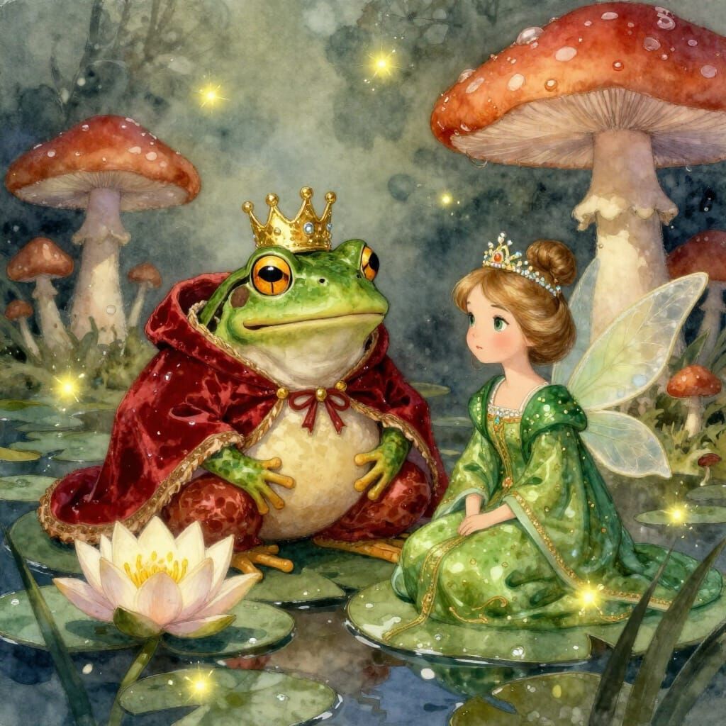 The Frog King and his Queen  by @Carianne Cuthbertsson