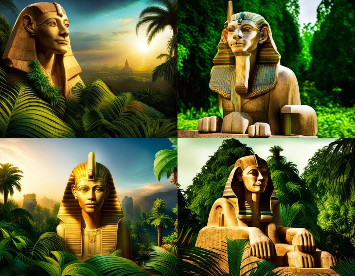 Ancient Egypt as a Jungle IV AI Generated Artwork NightCafe Creator
