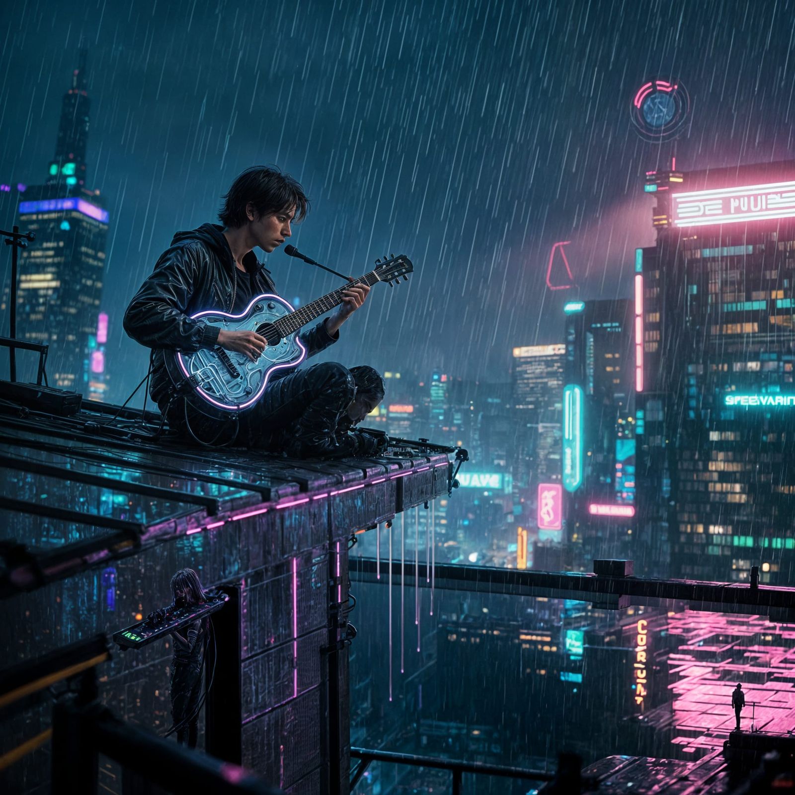 A lone musician  by @Louisa