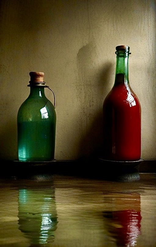 Hand blown bottles