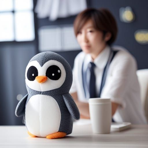 Cute baby penguin plushie