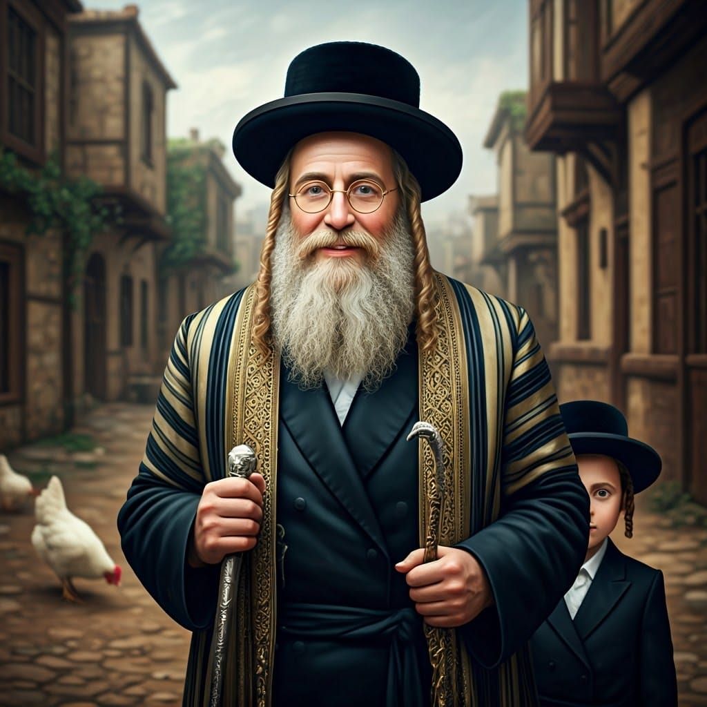 Orthodox Jewish Man in Traditional Dress