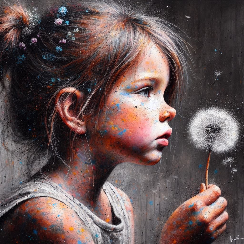 Daisy with a Dandelion