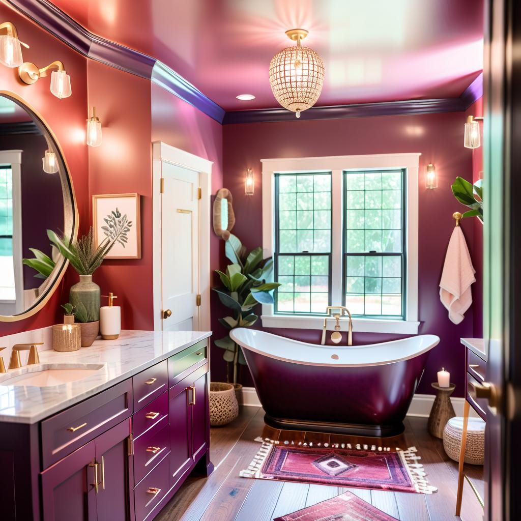 Trying out bathroom color combos