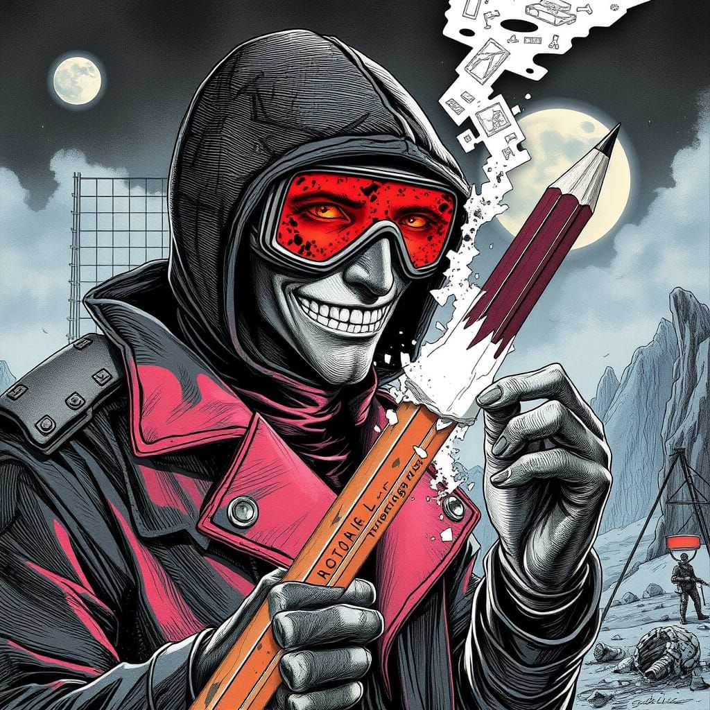 The Scribbler - One stroke erases worlds.  by @palakekta