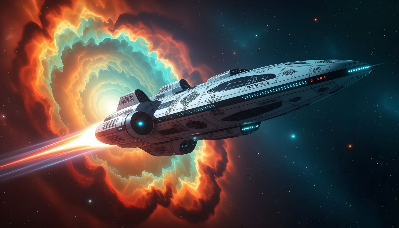 Elysian Endurance exploration starship  by @Gary Murakami