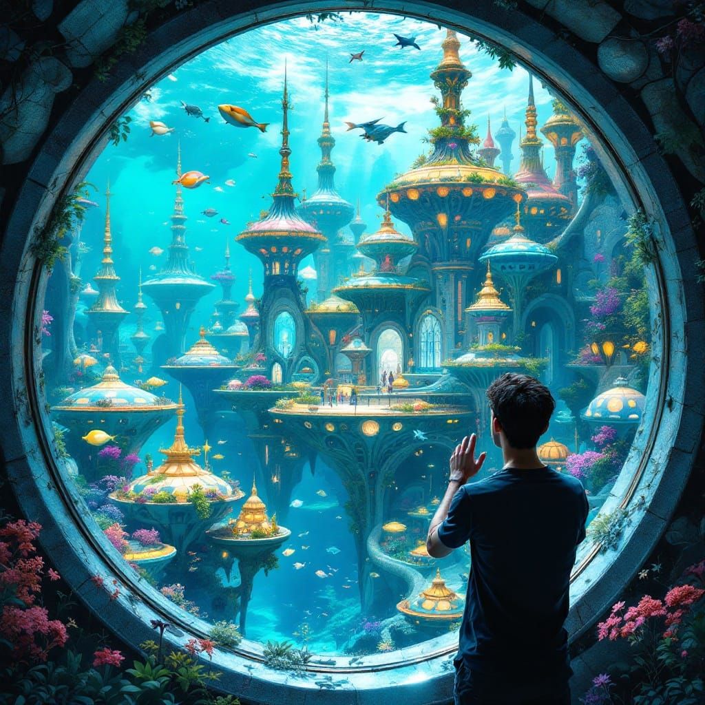 A viewing on an underwater human settlement  by @axelb