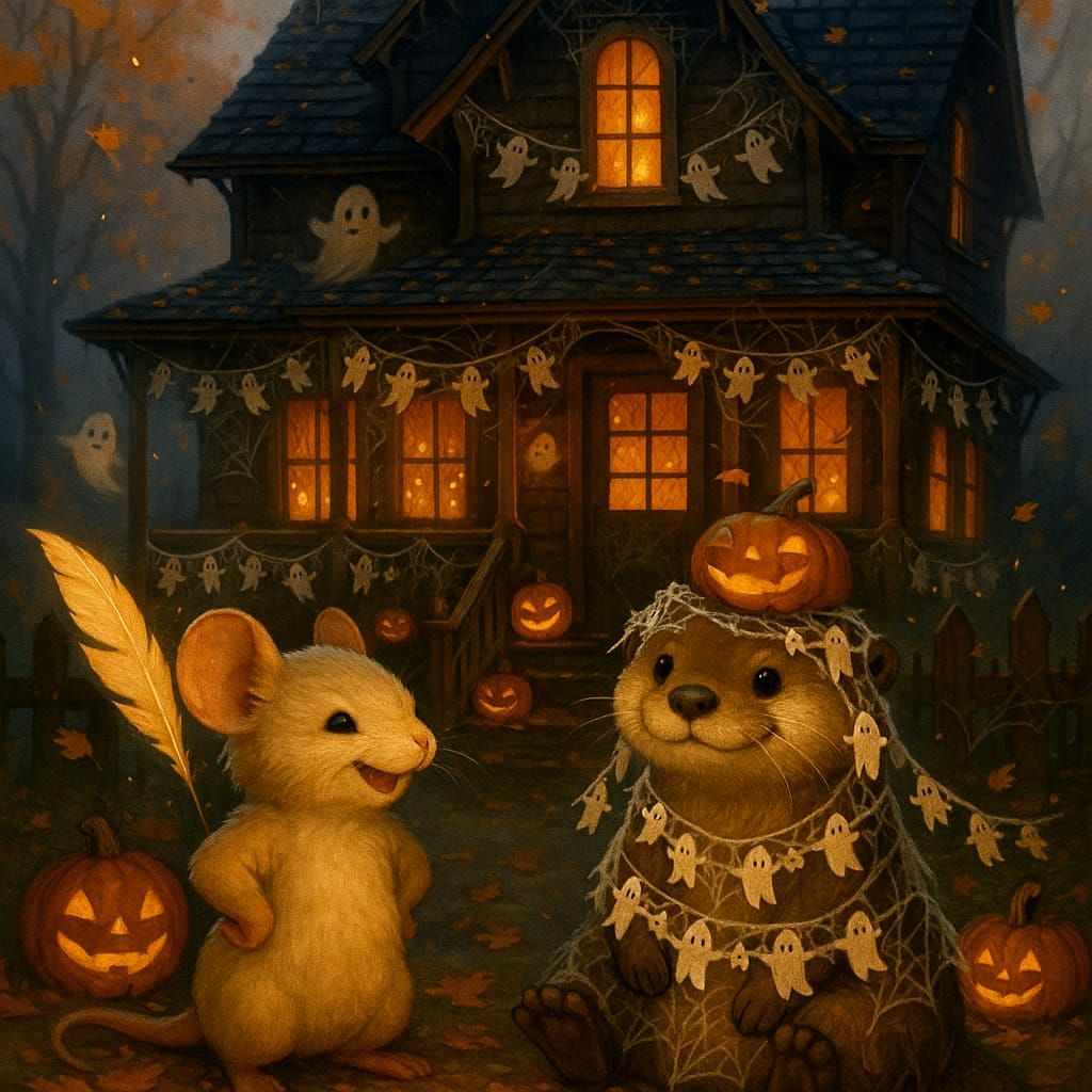Halloween decorating house ... plus ...  by @Magdalene