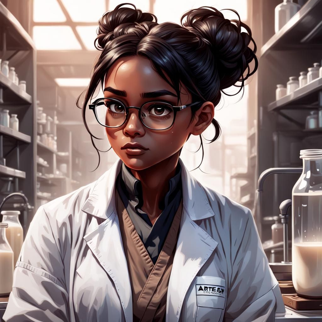 young woman chemist or scientist - AI Generated Artwork - NightCafe Creator