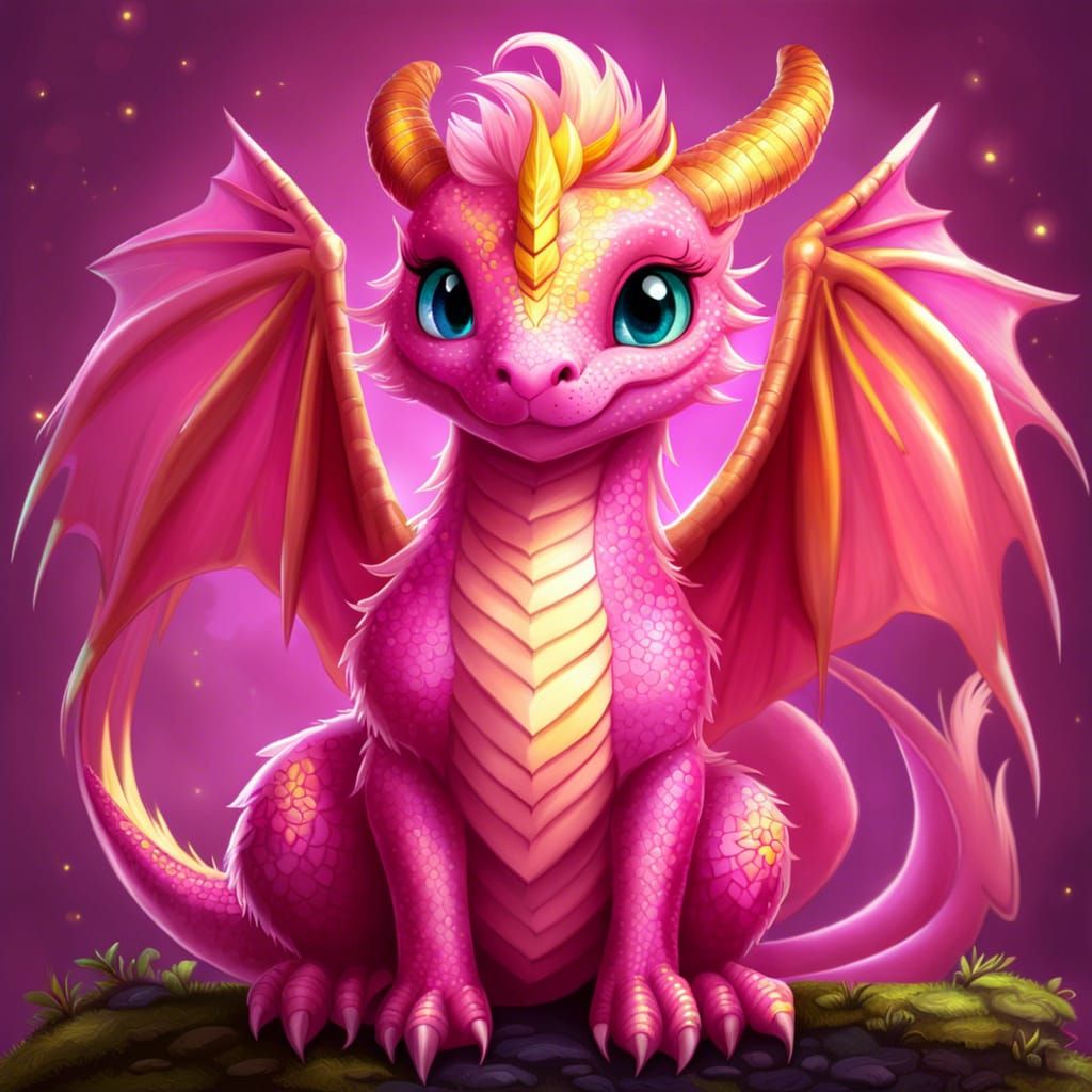 Cute Dragon - AI Generated Artwork - NightCafe Creator