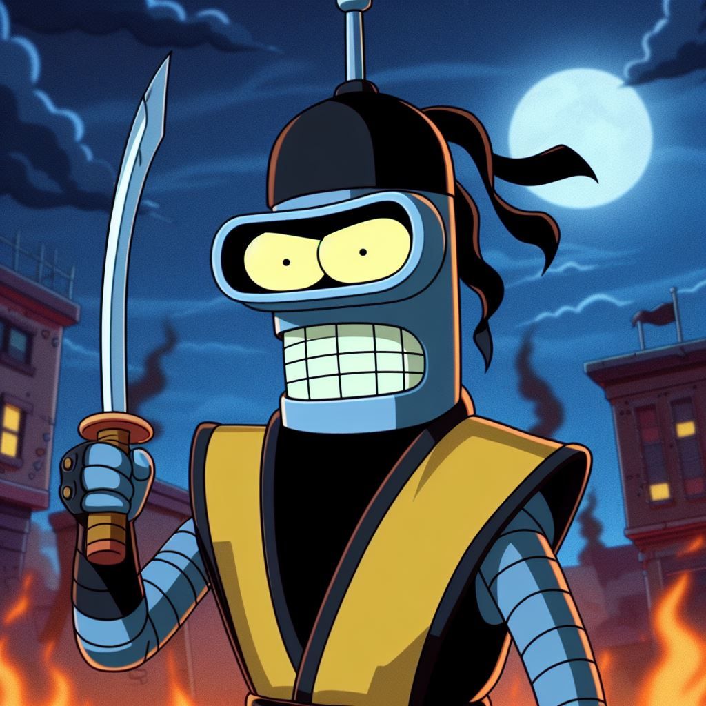 Bender is Ready for Mortal Kombat