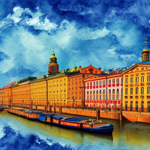 Sankt Petersburg, beautiful city, canals, Canaletto, Doig