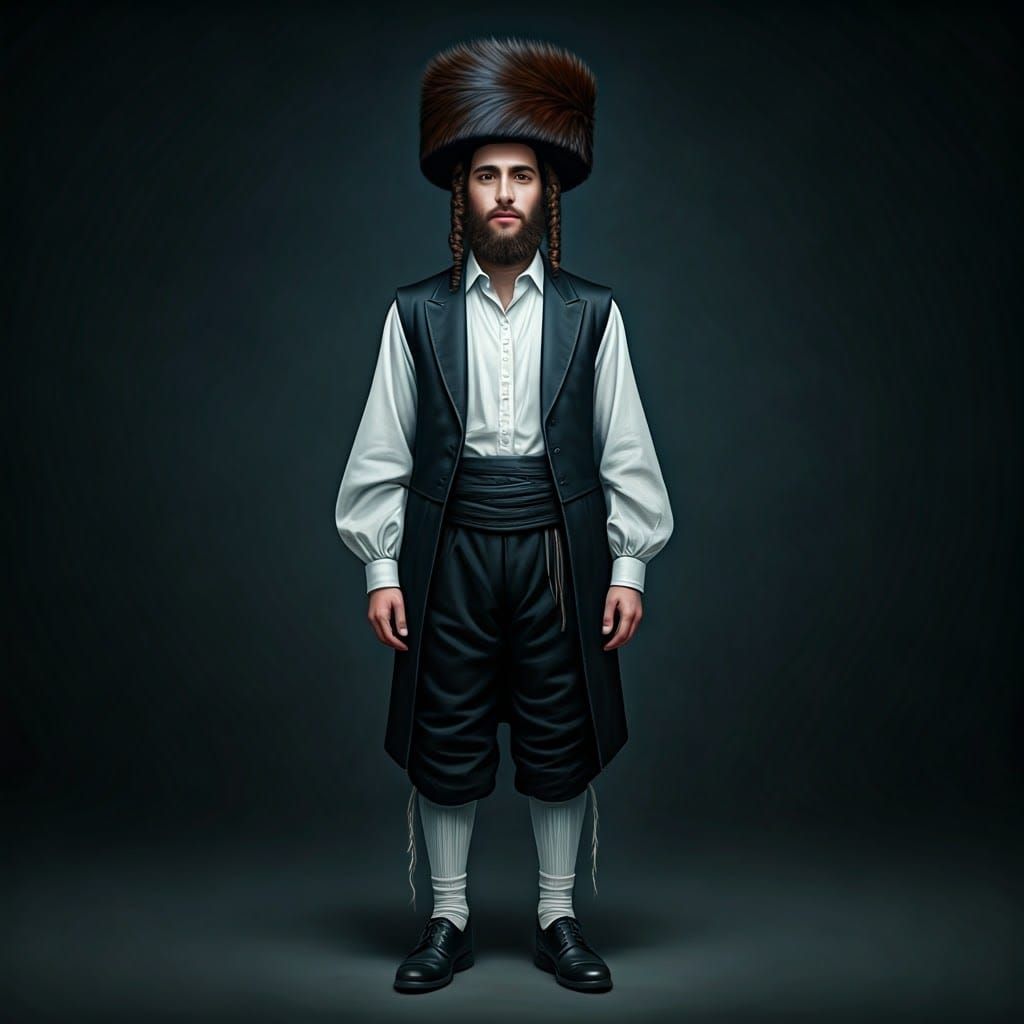 Young Hasidic Man in Traditional Dress