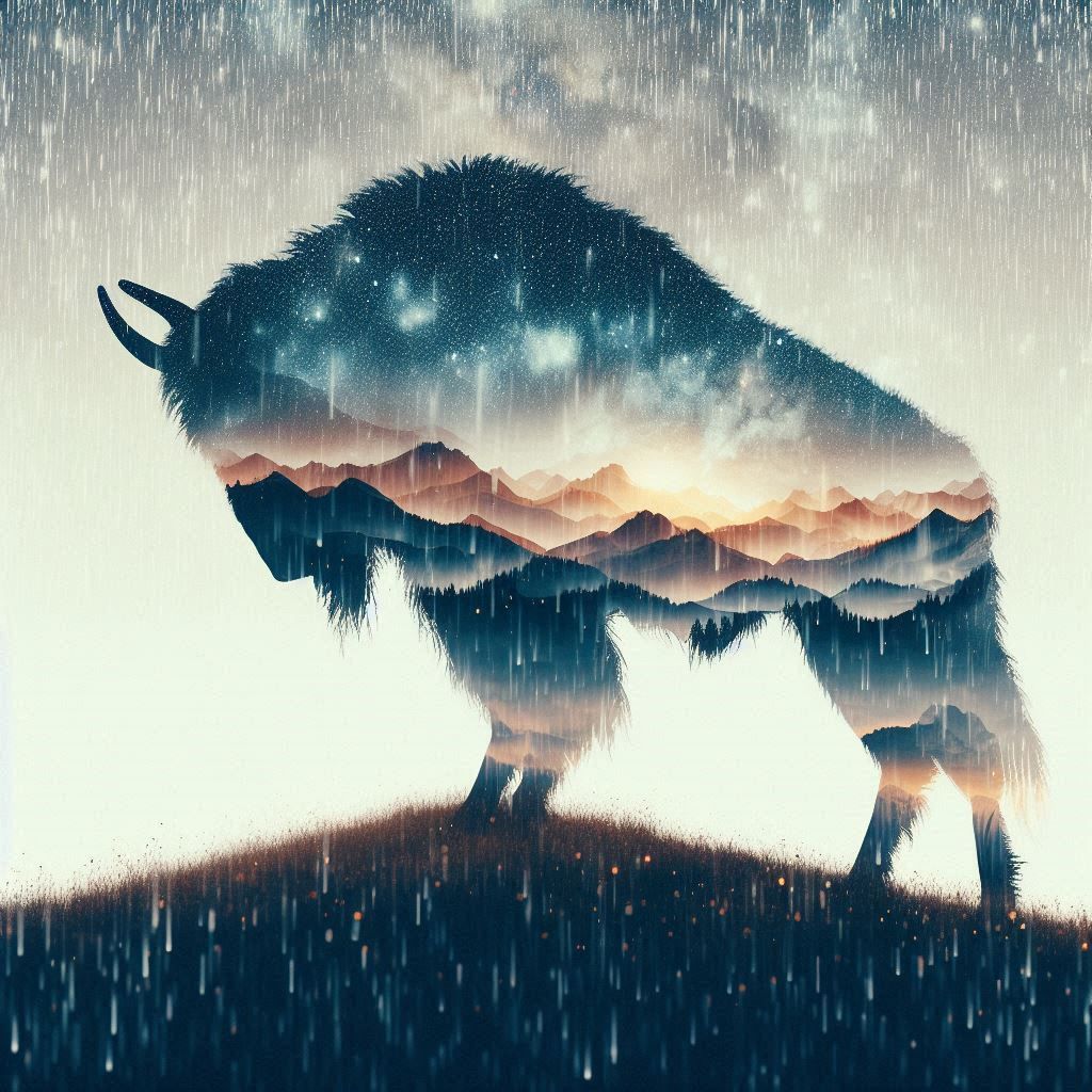 double exposure beautiful fantasy DALL-E 3 portrait landscap...