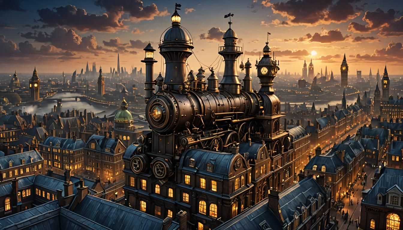 London Skyline In The Time Of Peter Pan - 1, 2, 3, 4 & 5. 