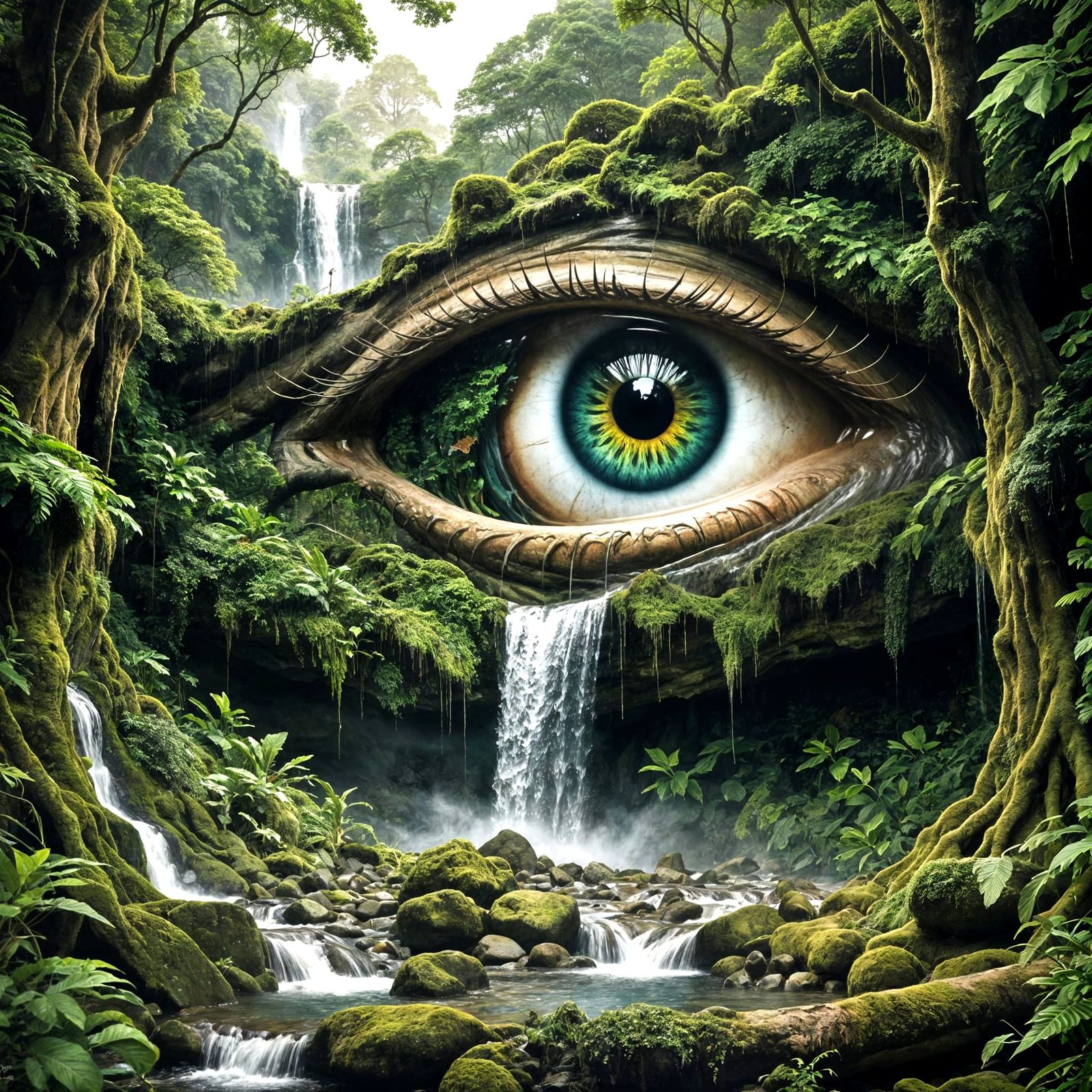Green eye waterfall   by @OneMich01