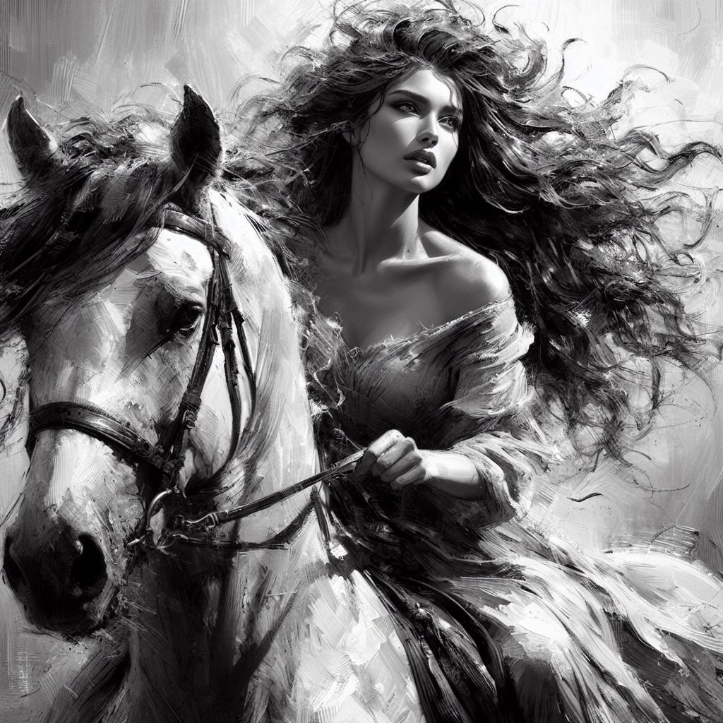 riding a horse  by @Dorian