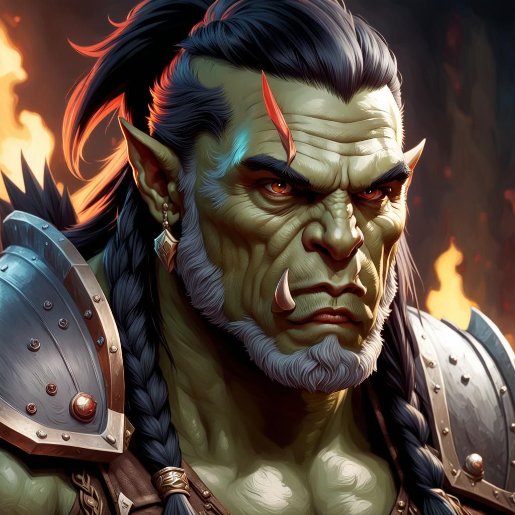 Half-orc barbarian - AI Generated Artwork - NightCafe Creator