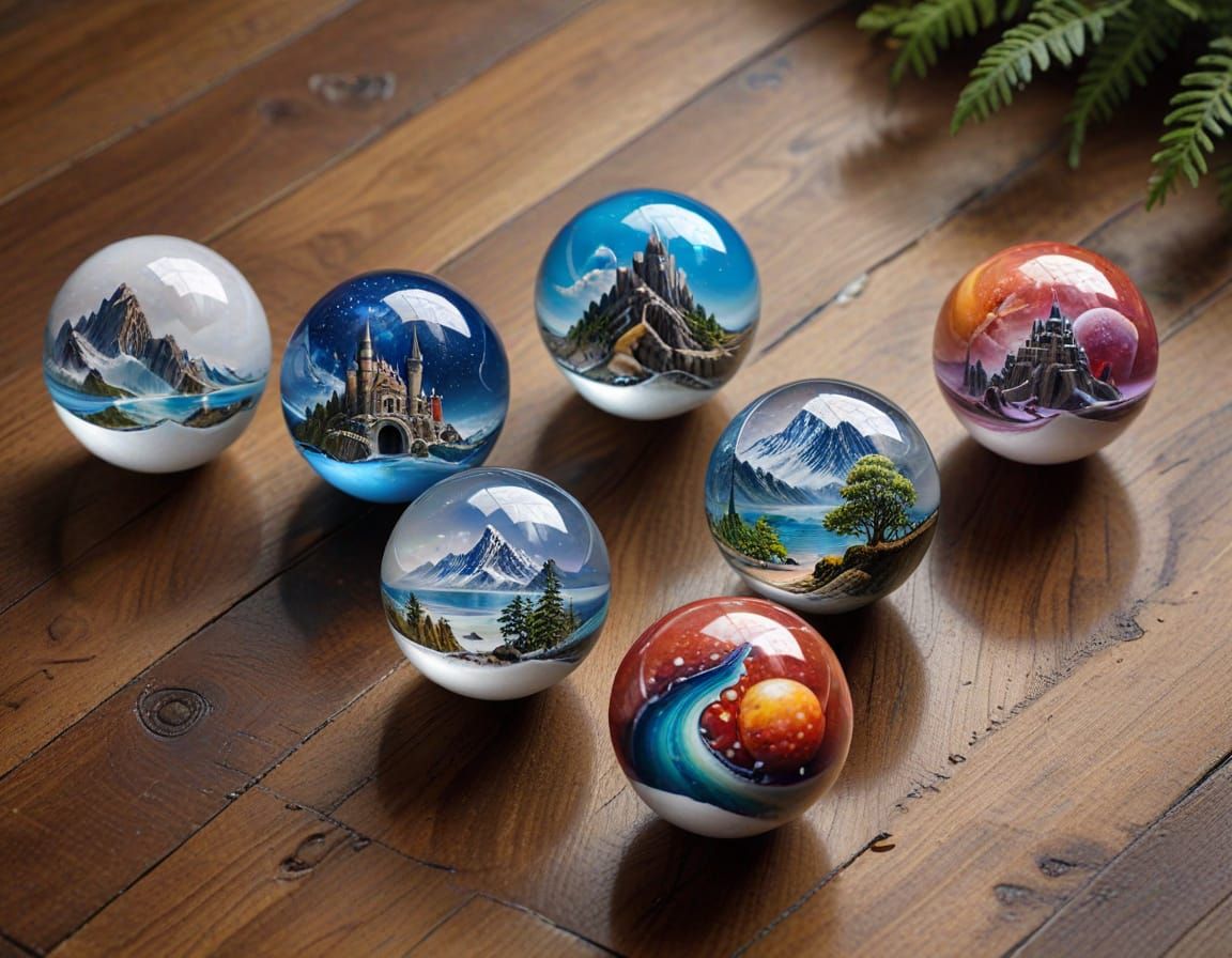 Marbles  by @Booth31AIart