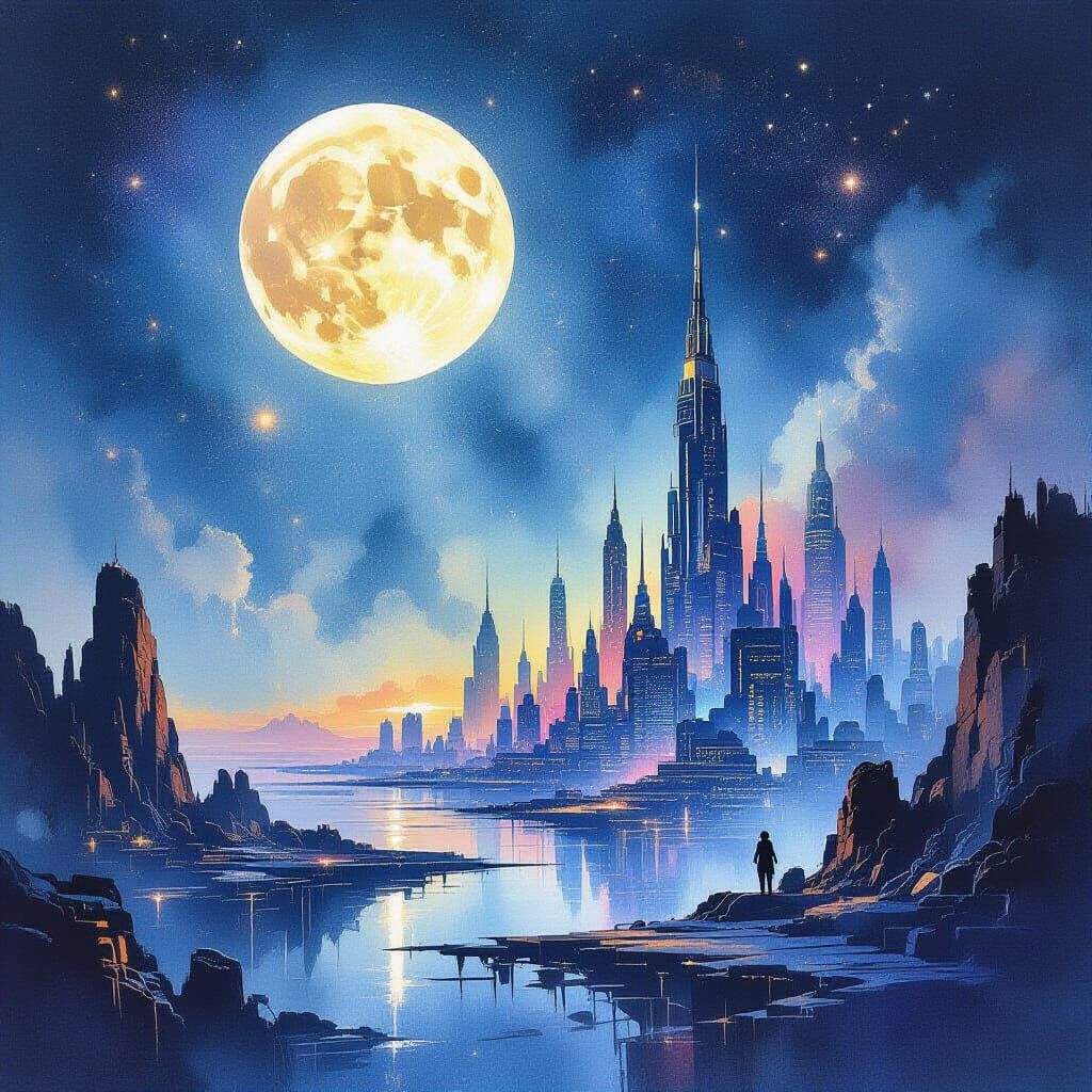 Basking in the full moon's glow  by @Jay