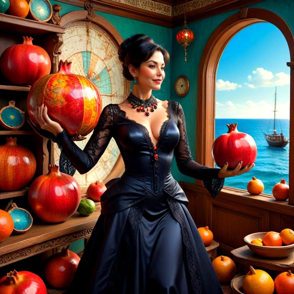 Ethereal Lady in Vibrant Surreal Scene