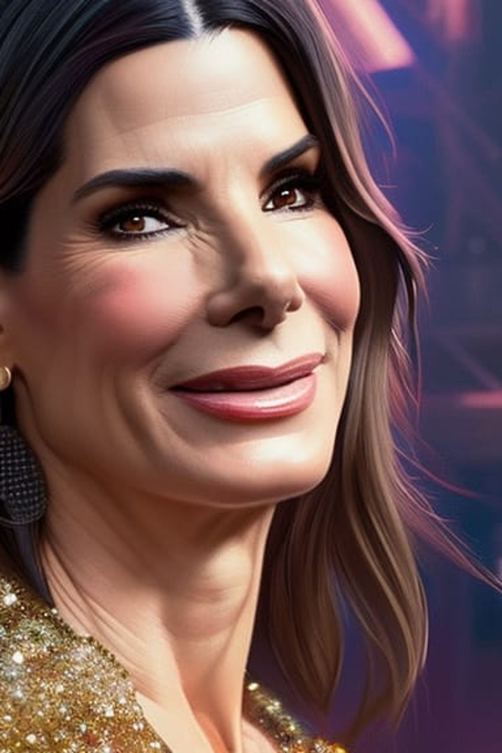 Sandra Bullock an AI generated portrait - AI Generated Artwork ...