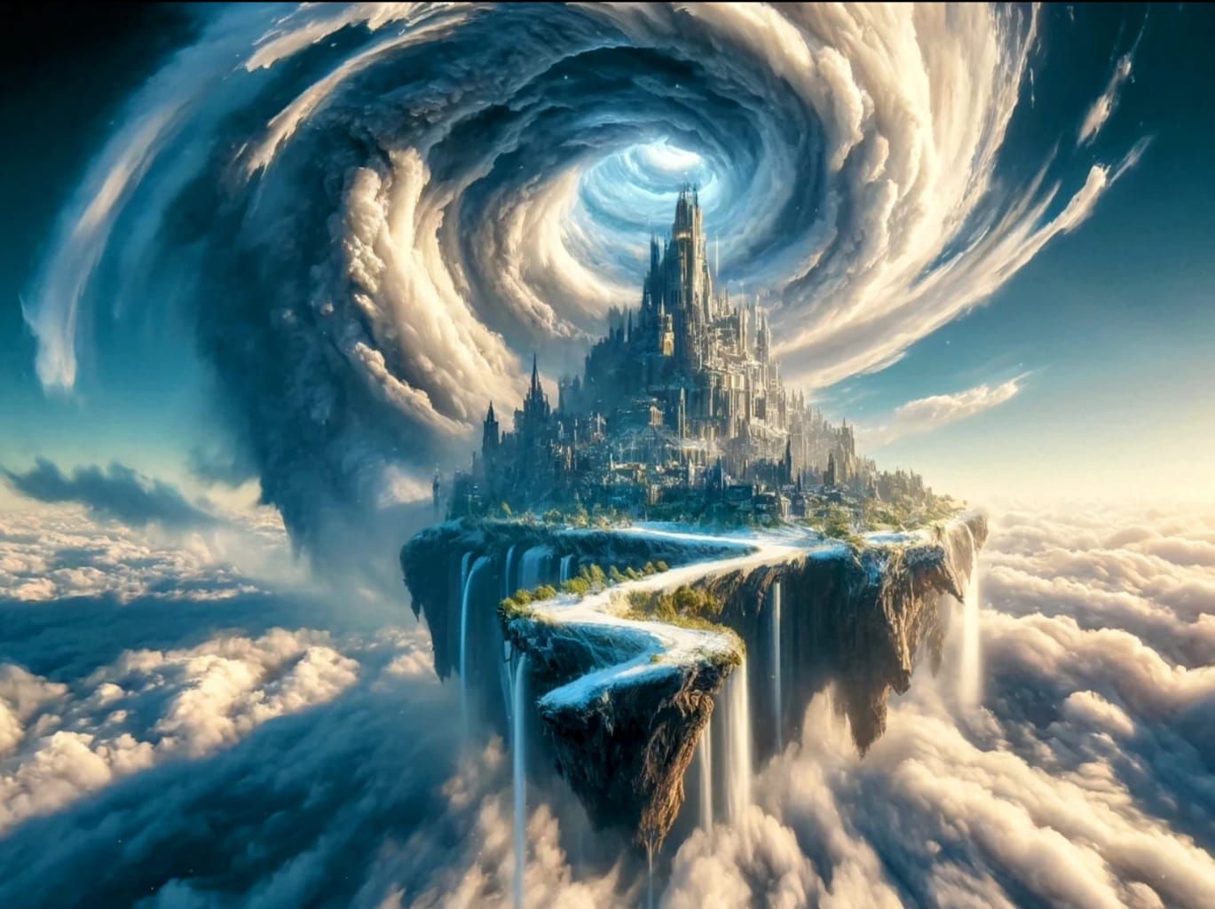 Frozen floating city 