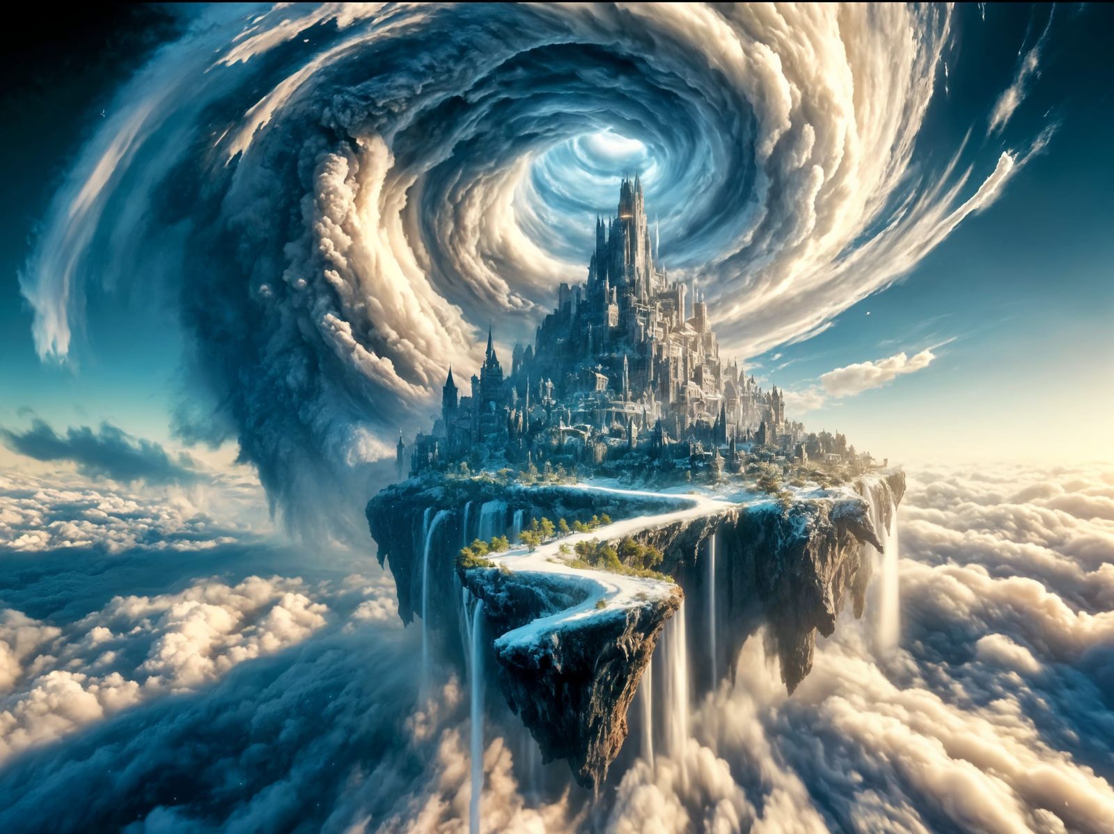 Frozen floating city