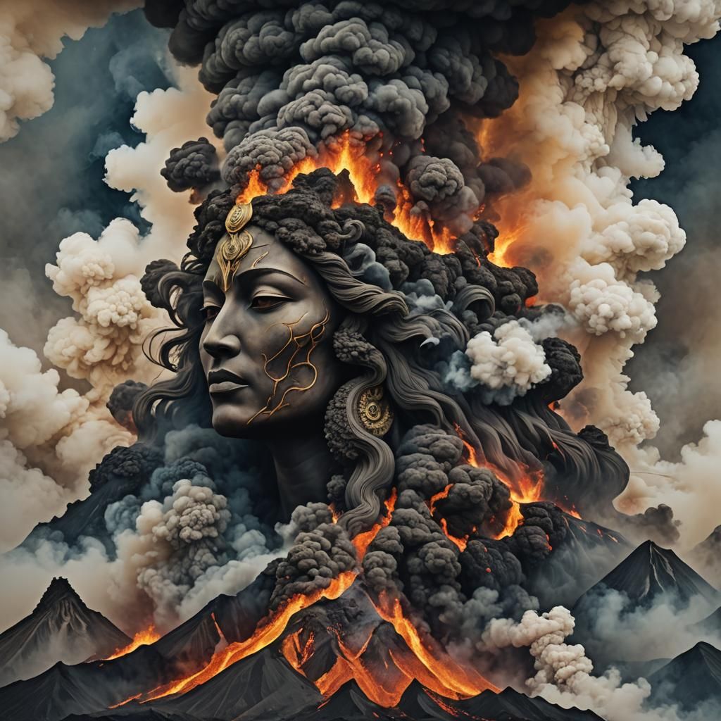 The Eruption.  by @Omimimo