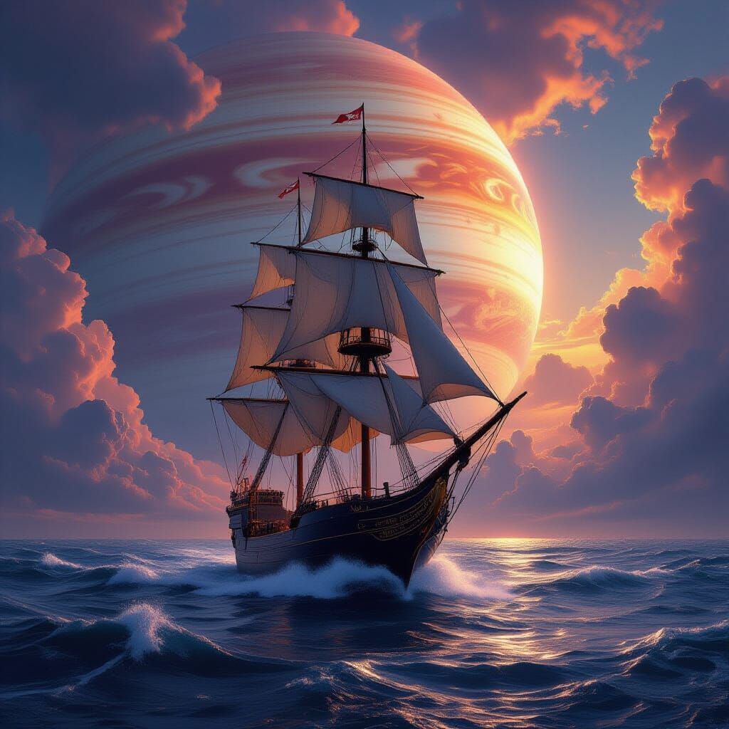 Sailing on the moon of Jupiter