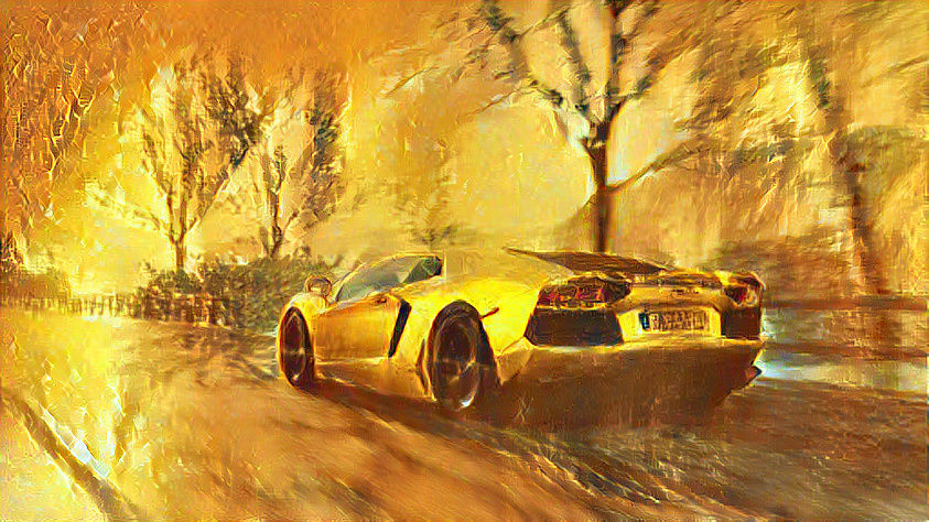 gold aventador