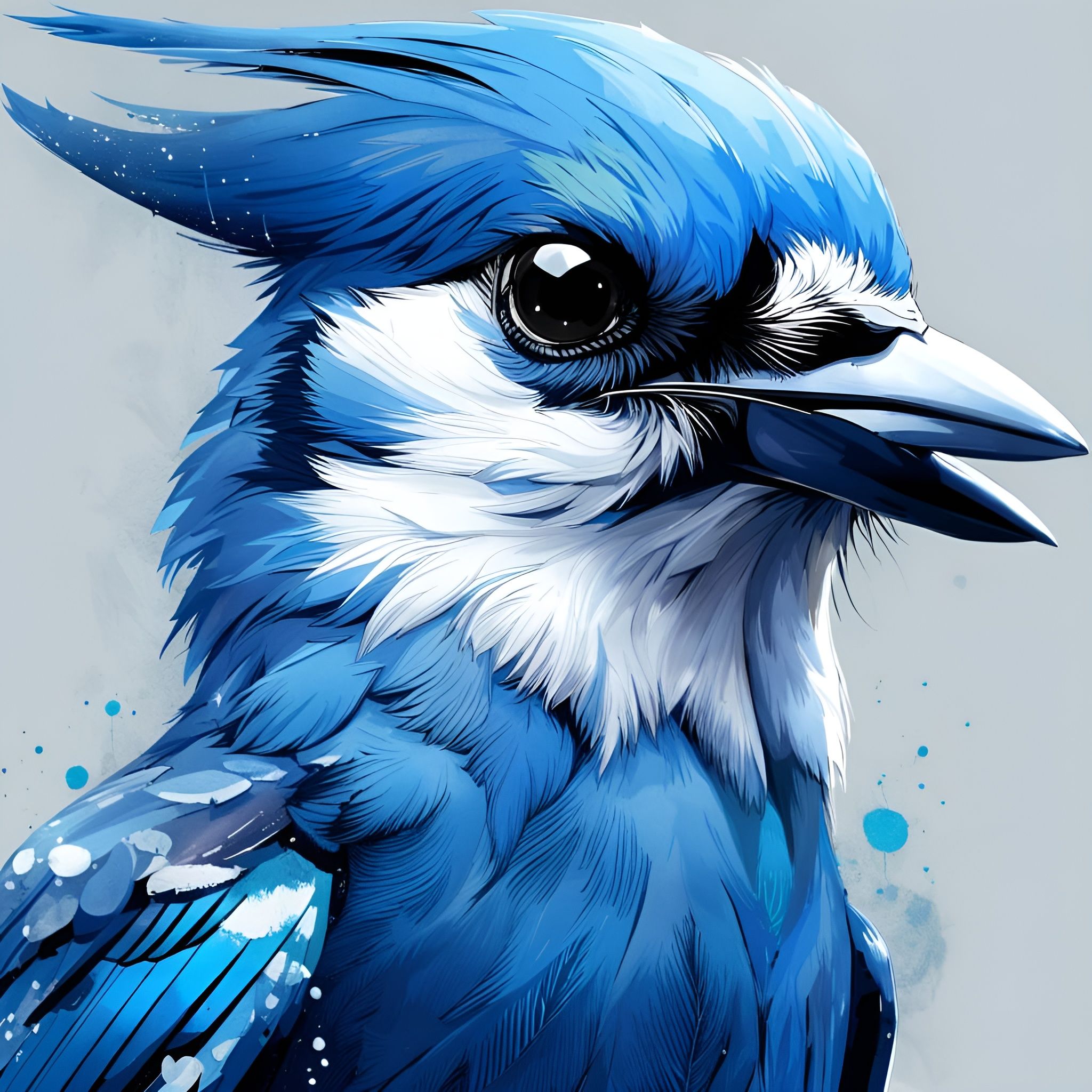 cute baby blue jay - AI Generated Artwork - NightCafe Creator