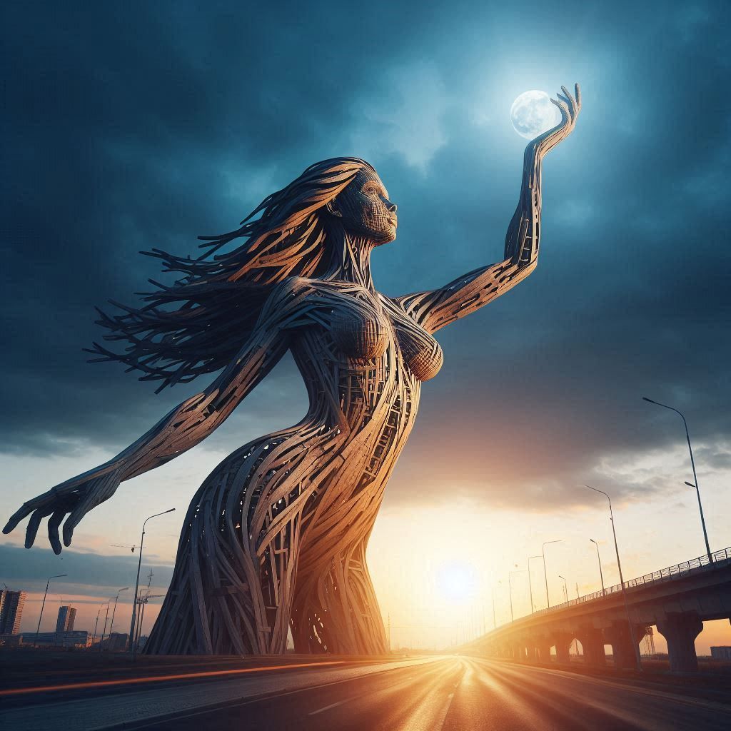 View from the first lunar settlement