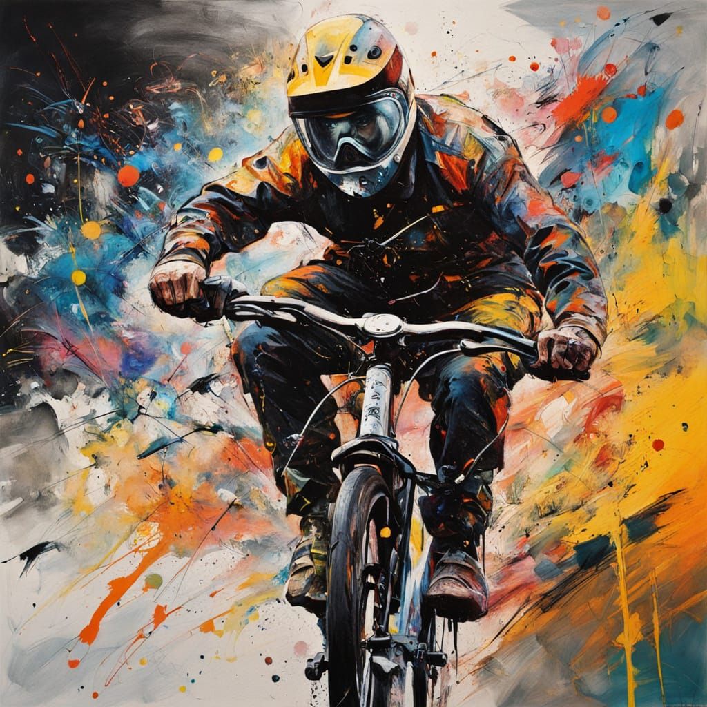 Mountain biker.  by @Canoecrayzee