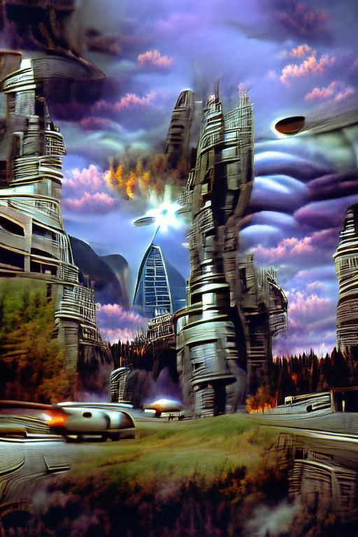 Interdimensional spacecraft from the future shortly after en...
