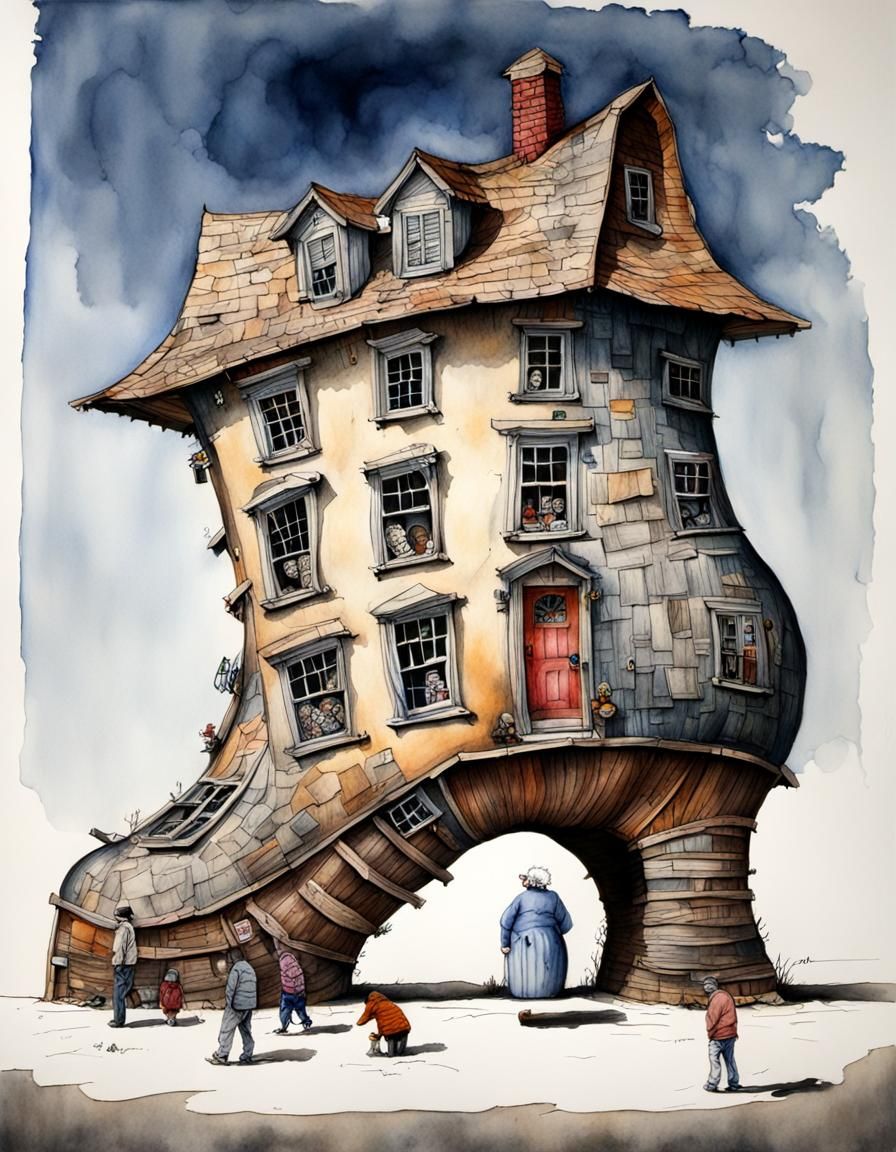 little old lady that lived in a shoe  by @BrainStorm