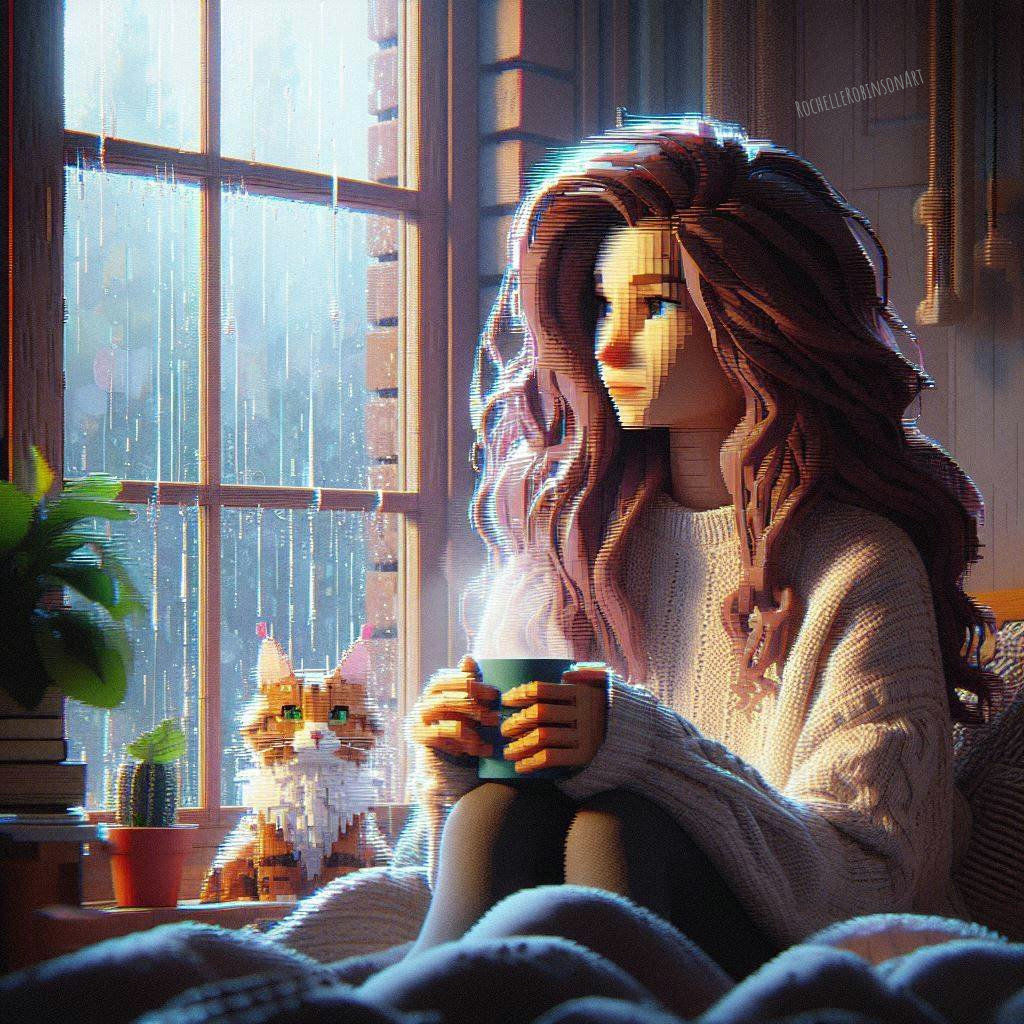 Rainy Day With My Cat