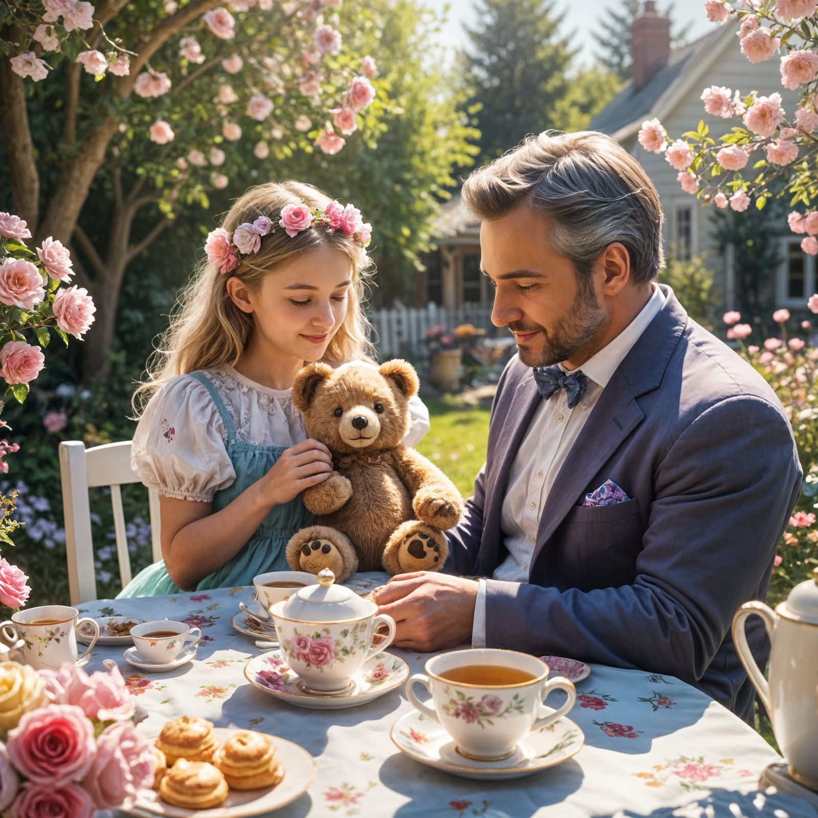 Fancy Tea Party With Dad  by @Soynuts