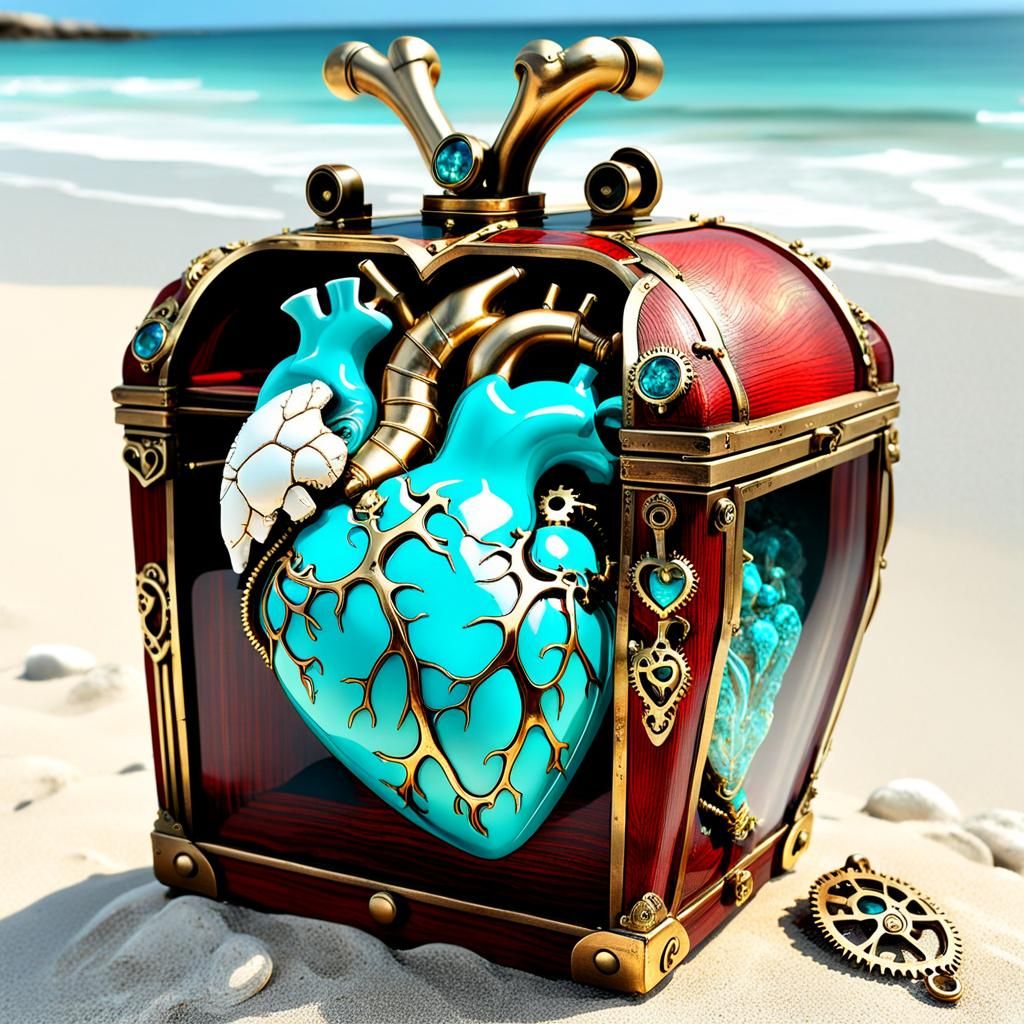 Steampunk Boxed Heart