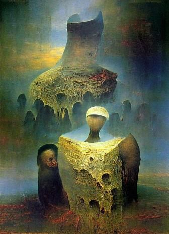 Untitled by Zdzisław Beksiński - AI Generated Artwork - NightCafe Creator