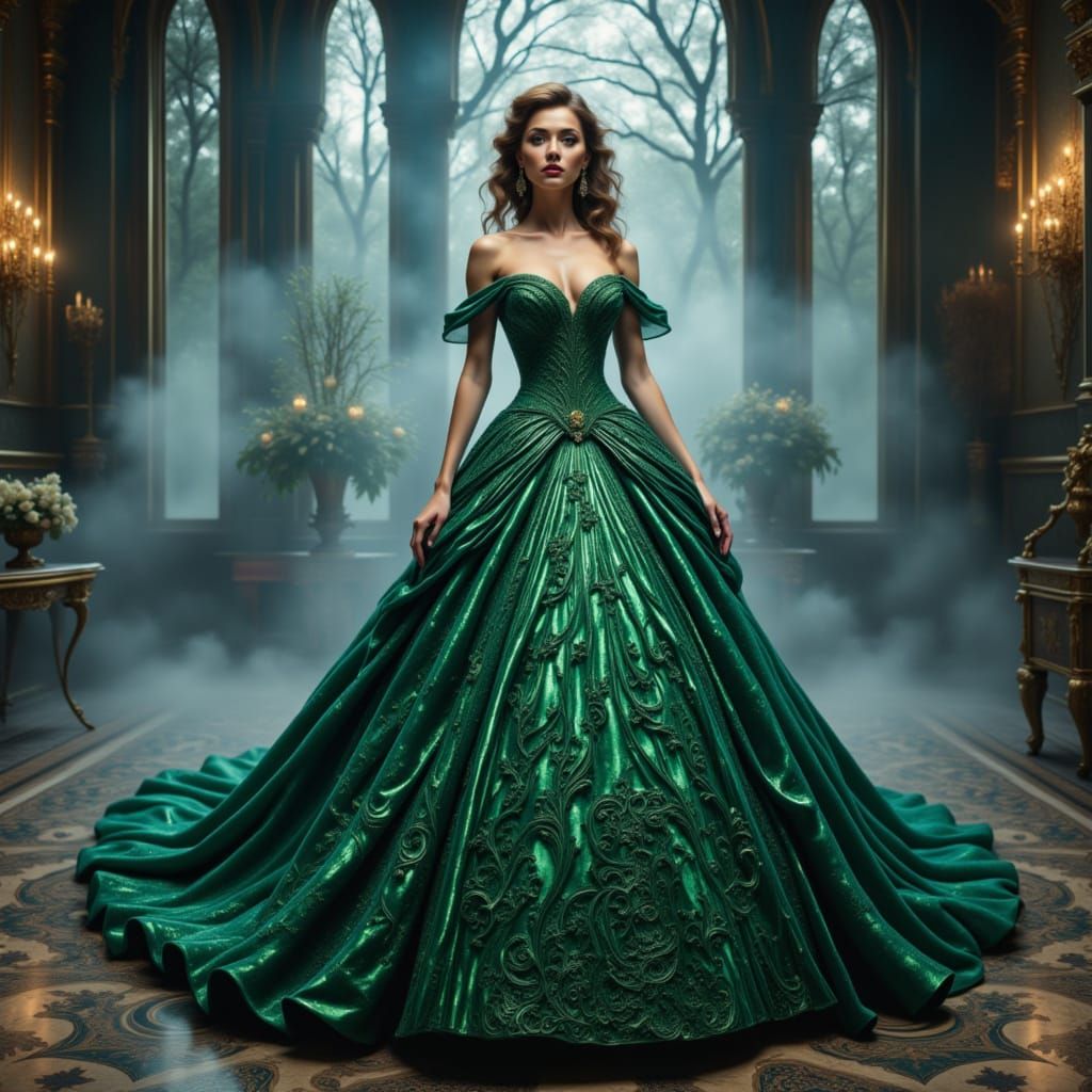 A beautiful <lora:Beautiful Gowns:1.0> abalone ball gown, detailed