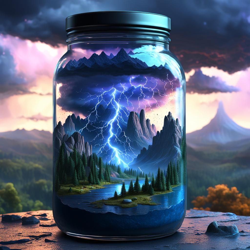 thunder storm in a jar
