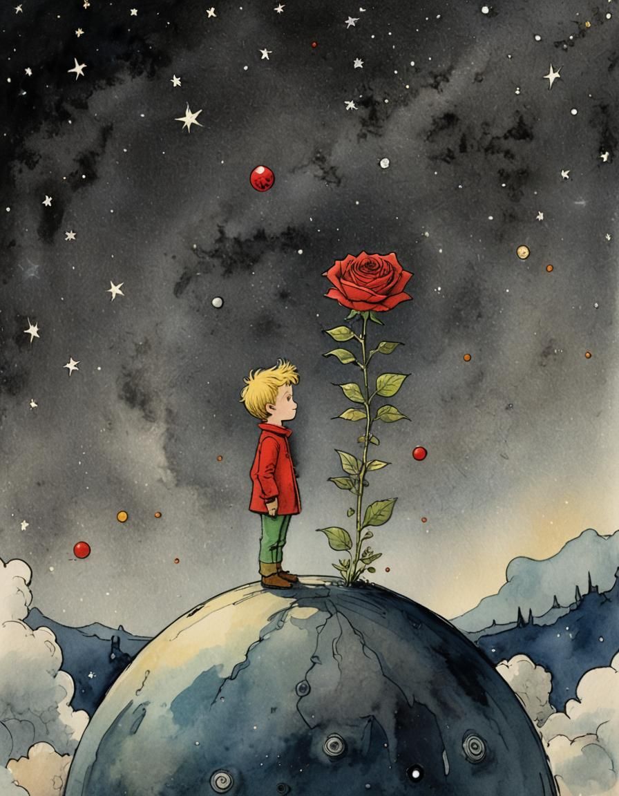 The Little Prince: It is the time you have wasted for your rose that makes your rose so important  by @MaZZackie
