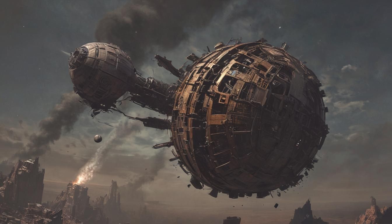 sphere shaped "rat rod" spacecraft